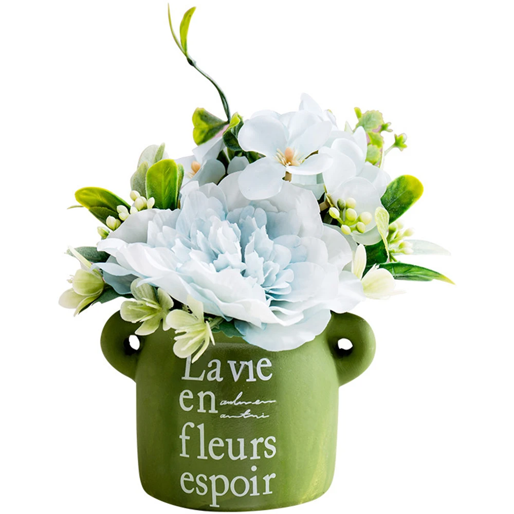 B-LIFE Mini Spraviti Ponaredek Rastline Umetne Svile Cvetlični Cvetlični lonček Design za Domače pisarne Soba Dekoracijo