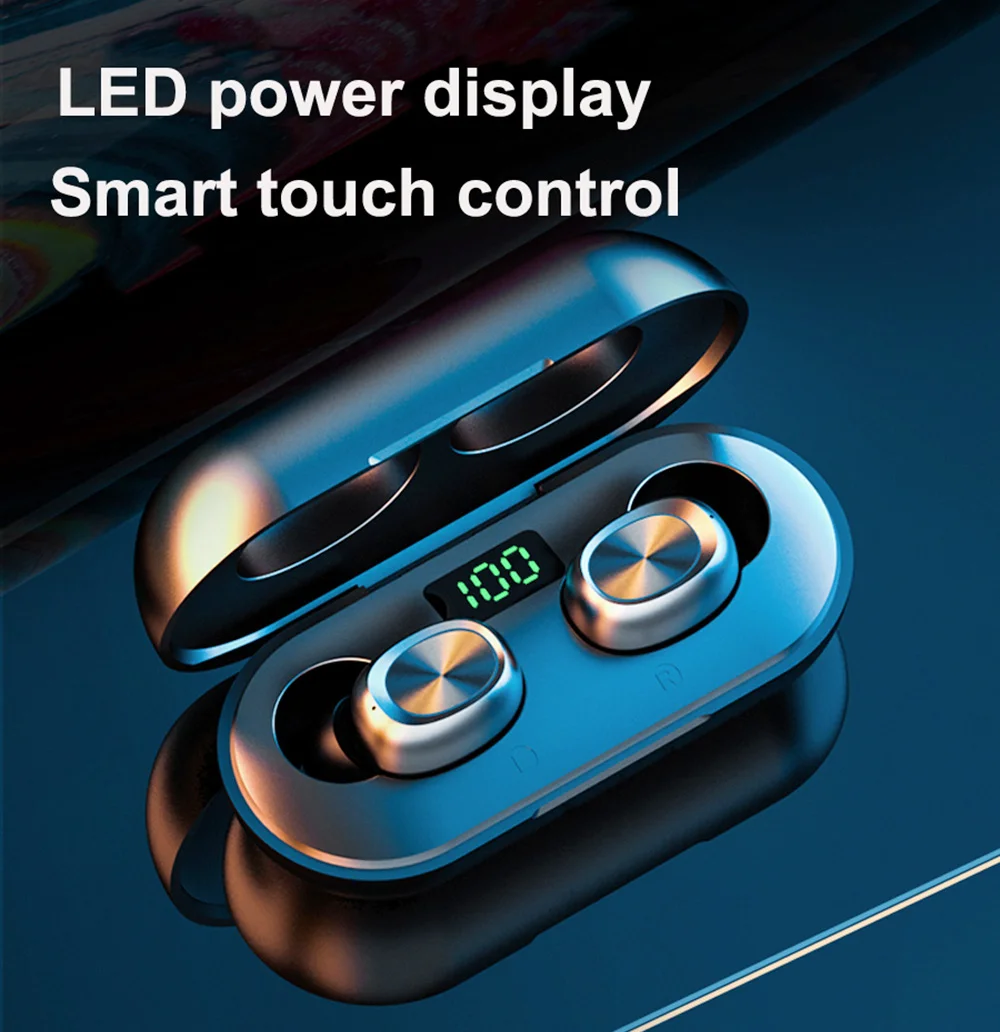 B5 TWS Bluetooth Slušalke LED Power Prikaz Streo Brezžični Čepkov Z 8D Stereo Zvok IPX6 Nepremočljiva S Polnjenjem Polje