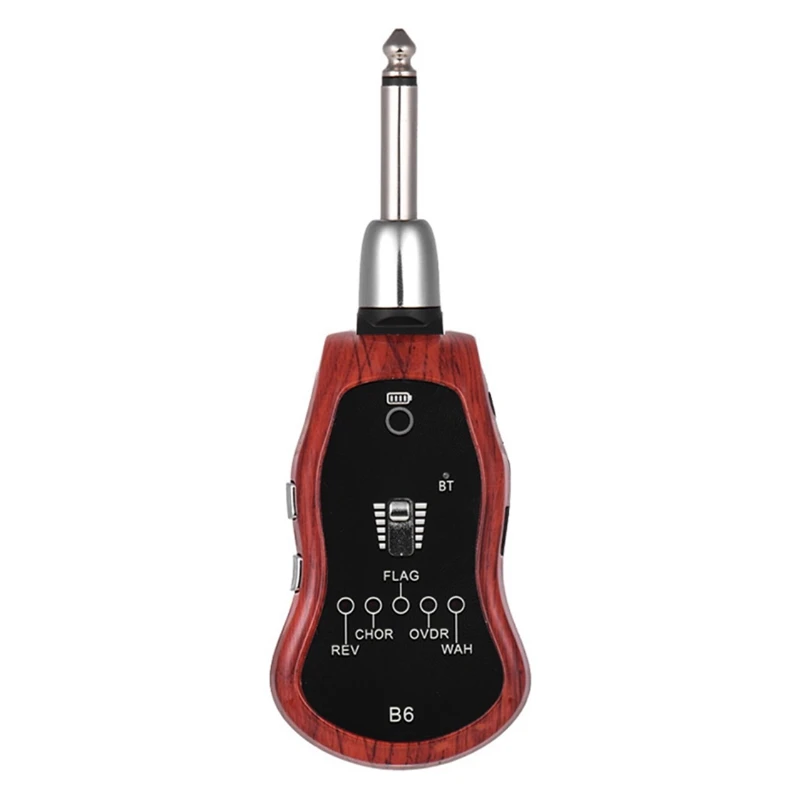 B6 Kitara Slušalke Amp Mini Vtič Kitaro, Ojačevalec Bluetooth za ponovno Polnjenje Električnih Potovanja Žep Kitaro(Mahagoni Barve)