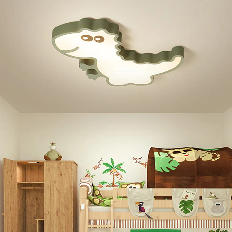 Baby dinozaver Zelena/Roza/Bele Barve Sodobni led stropne luči za spalnici otroški sobi, otroci soba stropne svetilke svetilke