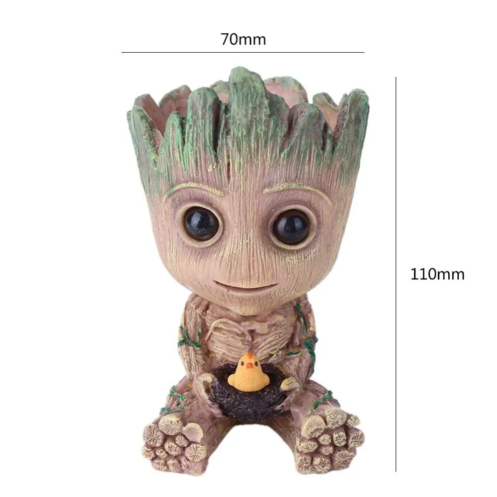 Baby Groot Cvetlični lonček Vaza Planter figuric-Igrač Drevo Človek Srčkan PVC Model Igrača Pero Lonci Darilo za Domačo Pisarno