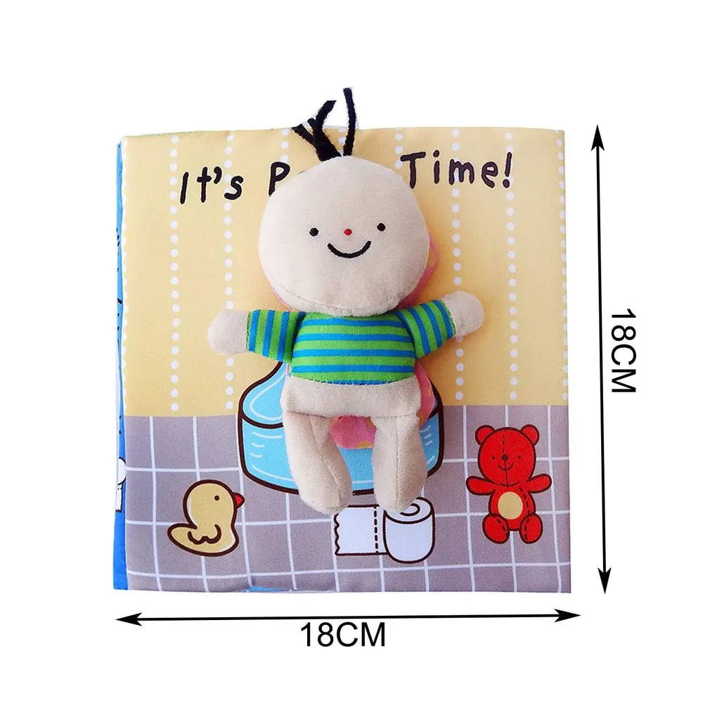 Baby Zgodnje Izobraževanje Puzzle Krpo Knjiga 0-1-3 Let Stari Otroci, Ki Razsvetli Toaletni Papir Raztrgana