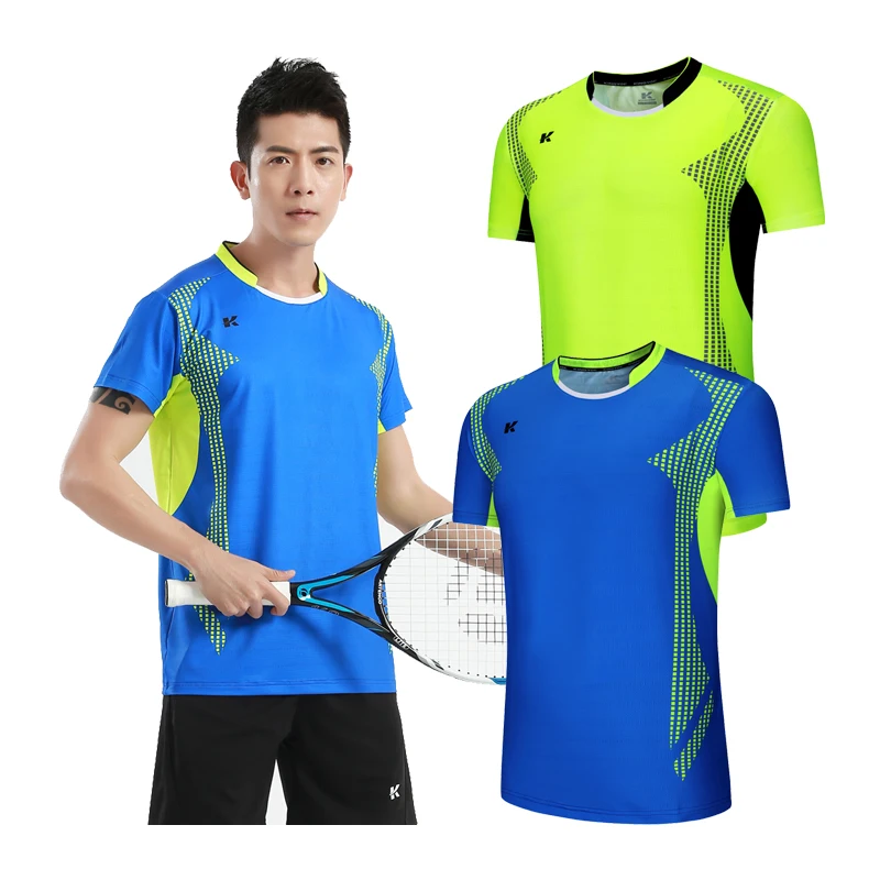 Badminton T-shirt Moški Nogomet Dresov Srajce Sport kit Namizni Tenis Kratek Rokav Golf Majica Dihanje Custom Print Vrh