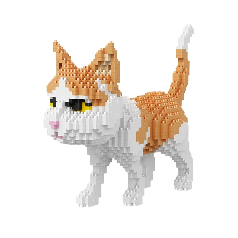 Balody 16037 rumena muca hišnih mačk živali 3D model DIY mini diamond skupščine otrok darilo
