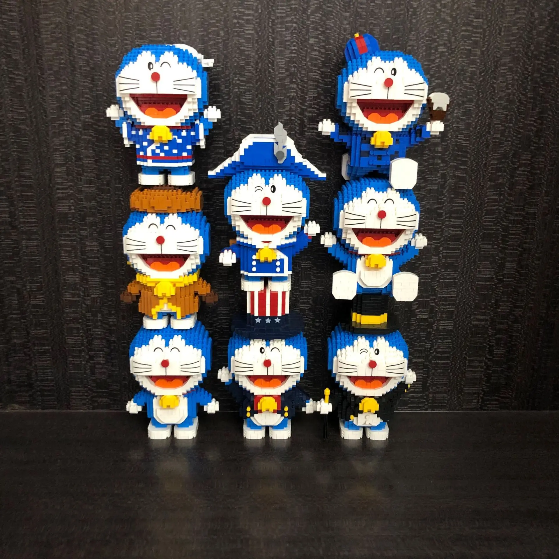 Balody Anime Doraemon Mačka Robot Čarovnik Vojak Kimono, Gospod Pozimi Živali Mini Diamond Bloki, Opeke Stavbe Igrača št Polje
