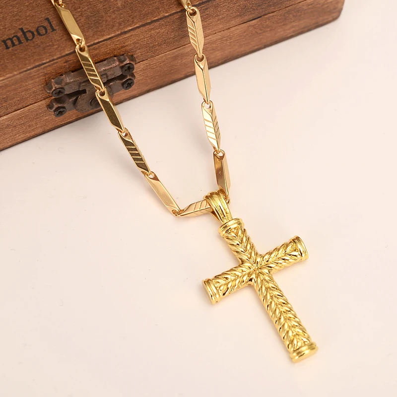 Bangrui ženske križ zlata /srebrna /črna čare ogrlico, obesek, moški modni christian nakit tovarne wholesalecrucifix bog darilo