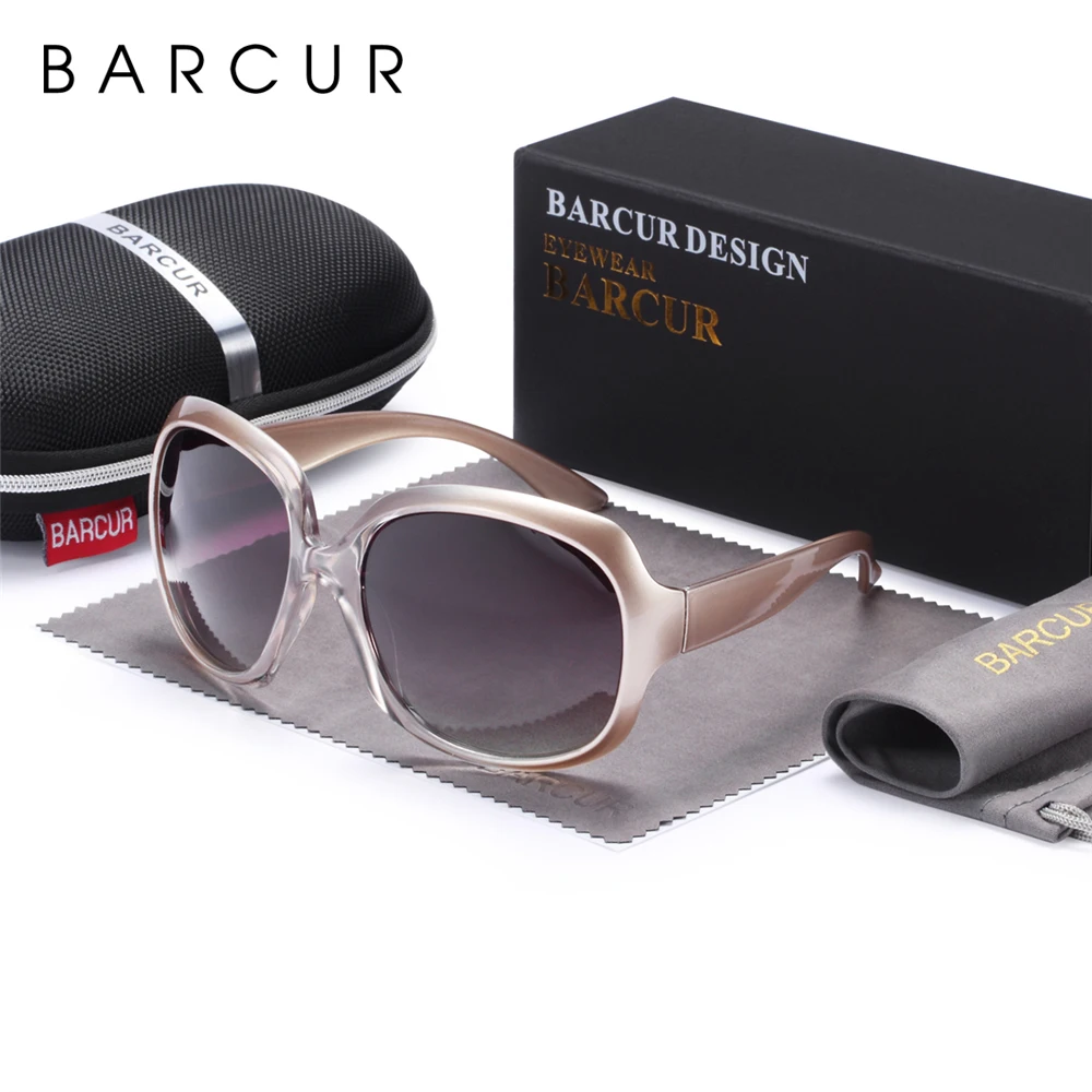 BARCUR Original Gradient Polarizirana sončna Očala Ženske Letnik Dame sončna Očala gafas oculos de sol masculino