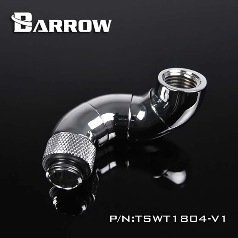 Barrow TSWT1804-V1 Rotacijski Pribor,180degree serpentine dvojno notranjo zob 4 obračanje,vode, hladilnik heatsink pripomoček Adapter