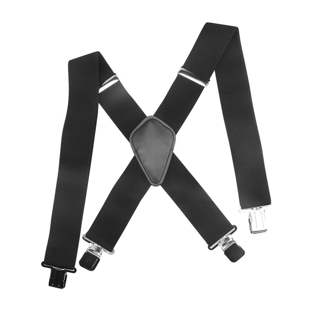 Barva Unisex Odraslih 50mm Moških Nastavljiv Posnetek Na X Nazaj Suspender Širok Elastični Sopihanje Band Zatega Traku Hlače Oklepaji Stranka