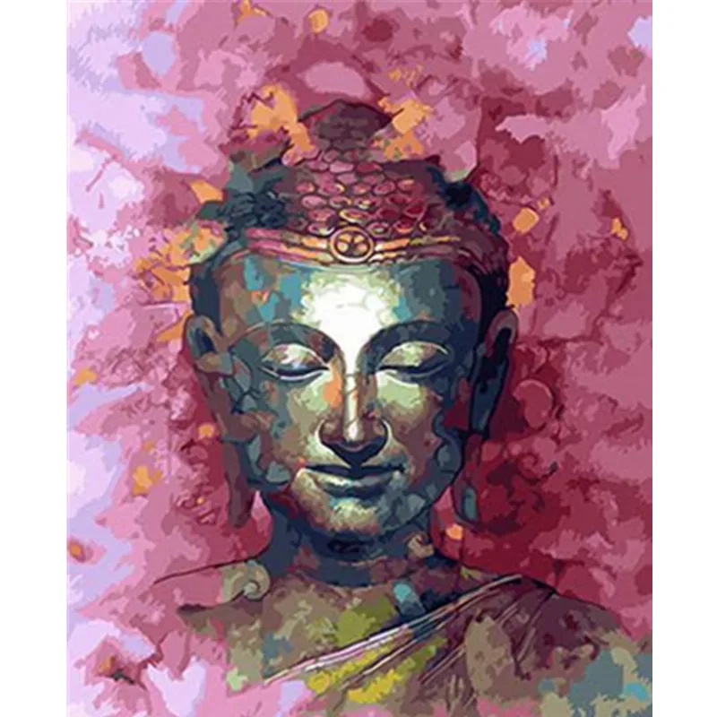 Barvanje Z Številkami DIY Dropshipping 40x50 50x65cm Naslikal Bude, kip, Slika, Platno Poročno Dekoracijo slikah Darilo