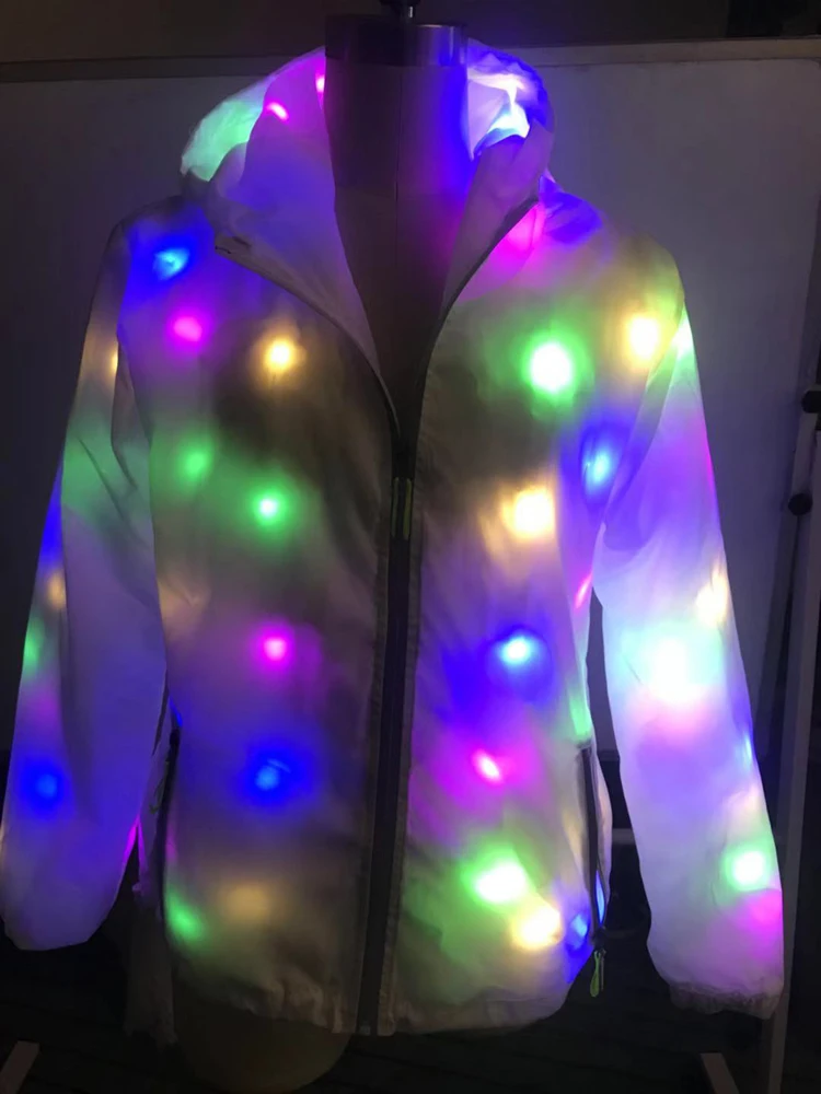 Barvita Led Svetlobna Kostum, Obleke Raste Razsvetljavo Robot Obleke, Moške LED Osvetlitev Plašč Stranka Dobave Fazi Rekviziti