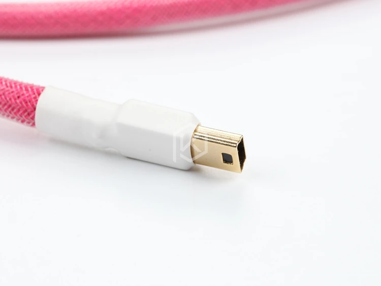 Barvne sleeved Najlon USB Kabel mini USB vmesnik pozlačeni priključki 1.2 m, dolžina 6 barvah modra, roza, vijolična, oranžna, bež barve cyan