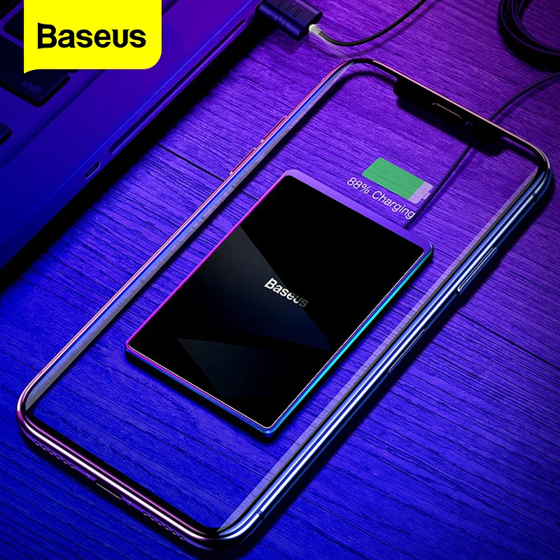 Baseus 15W Qi Brezžični Polnilnik Za iPhone 11 Pro Xs Max Ultra Slim Hitro Wirless Brezžično Polnjenje Tipke Za Samsung S20 Xiaomi Mi9