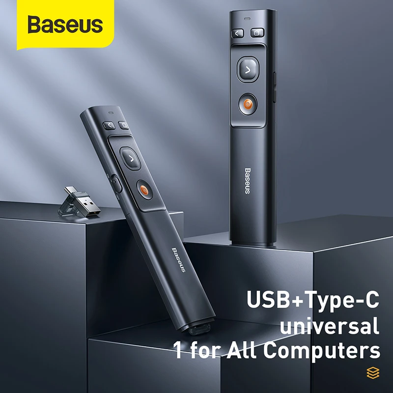 Baseus 2,4 GHz Brezžični Upravljalnik Daljinski upravljalnik Rdeč Laserski Pen USB Nadzor Pero Za Mac Zmago 10 8 7 XP Projektor za PowerPoint PPT,