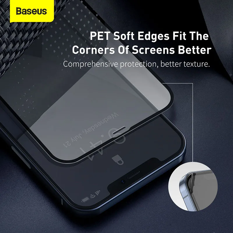 Baseus 2Pcs 0.23 mm Kaljeno Steklo Za iPhone 12 11 Pro XS Max XR X Polno Kritje Zaščitnik Zaslon Za iPhone 12Pro Max Stekla Film