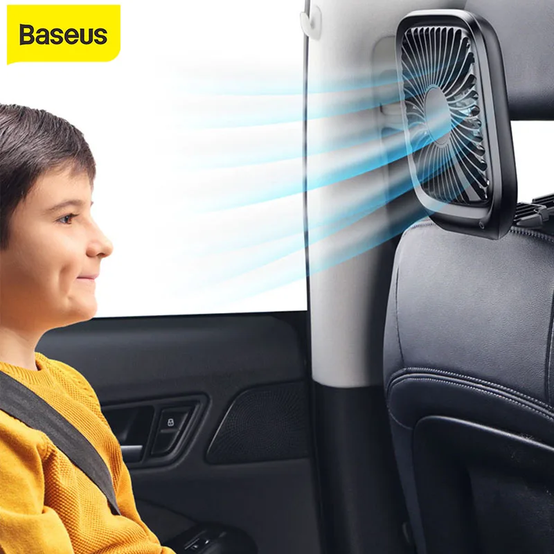 Baseus Avto Sedež Nazaj Mini USB Zložljive Silent Fan Prenosni Hladilnik Zraka, Hladilni Ventilator Uporabo Namizja Urad Fan Tri Razred Hitrost Vetra