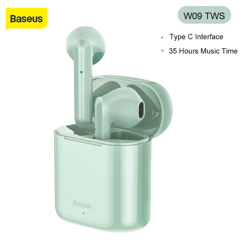 Baseus W09 TWS Brezžične Slušalke Bluetooth 5.0 Slušalke-Mini Čepkov Z Polnjenje Box Stereo Šport Res, Brezžične Slušalke, Prodaja