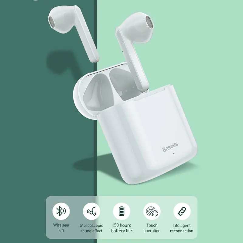 Baseus W09 TWS Brezžične Slušalke Bluetooth 5.0 Slušalke-Mini Čepkov Z Polnjenje Box Stereo Šport Res, Brezžične Slušalke, Prodaja