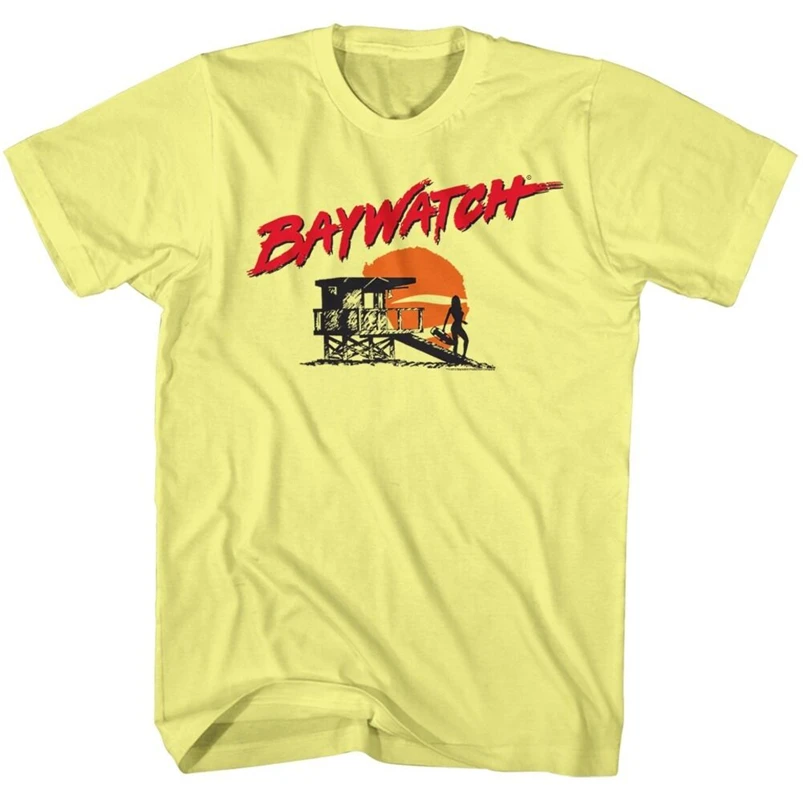 Baywatch Tv Show, Sončni Zahod Z Logotipom Licenco Za Odrasle T Shirt Custom Print Tee Majica
