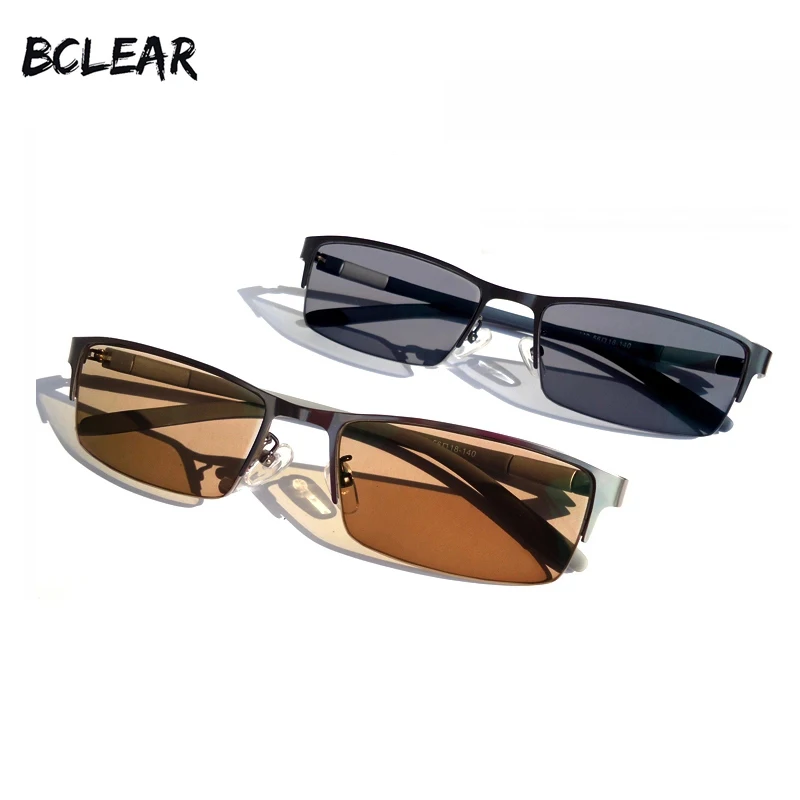 BCLEAR Nov Prihod Moških Presbyopia Recept Photochromic sončna Očala Moda Zlitine Pol Platišča Kameleon Očala Sivo Rjava