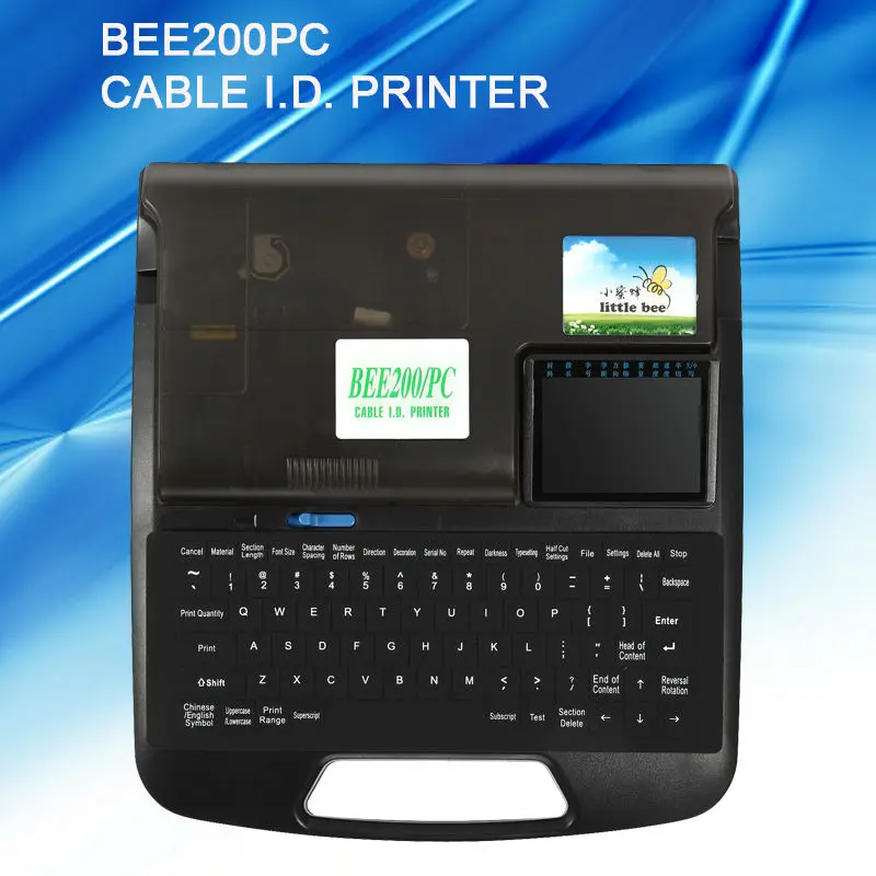 BEE200PC kabel ID pritner Električna žica, marker Žice tiskalnik cev tiskanje pralni ferrule tiskanje stroj
