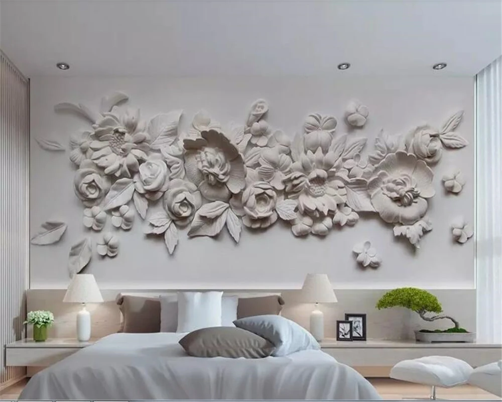 Beibehang ozadja za dnevno sobo Lepe oljna slika, slog Evropske mavca vklesan wall wall papirjev doma dekor behang