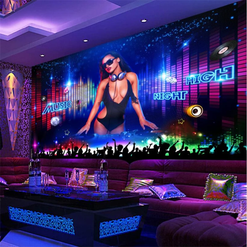 Beibehang ozadje po Meri, hladen nočni klub DJ lepoto bar KTV orodja ozadje dekoracijo sten slikarstvo de papel parede