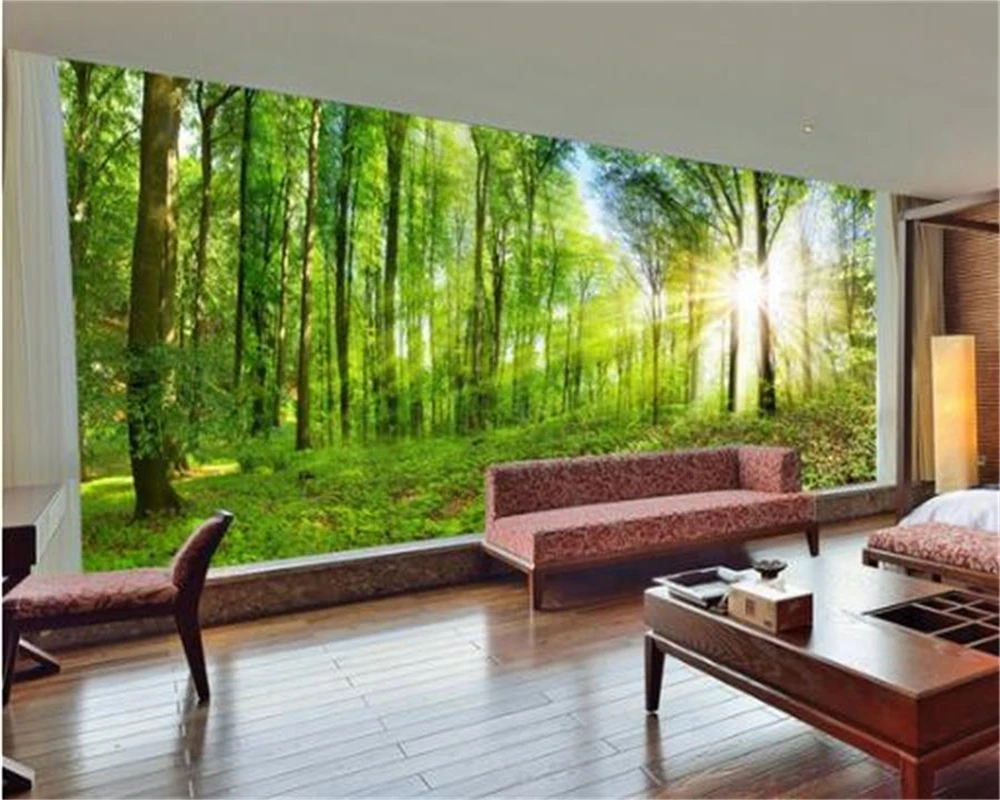 Beibehang Velike ozadje po meri celotno sceno, polno fantastično gozda, visoko - definicija naravne kulise TV ozadju stene