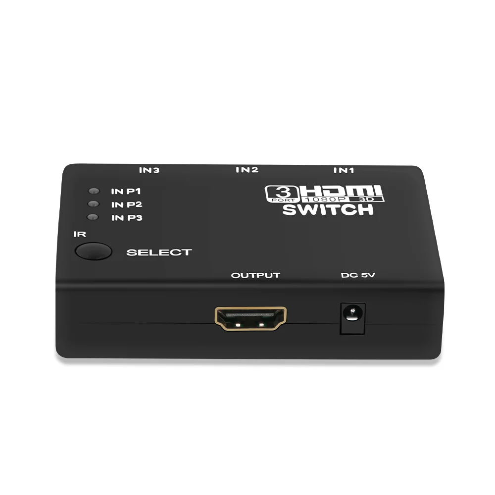 BEILINK NOVI Mini HDMI HUB 3 Vrata 1080P Video, HDMI Switch Preklopnik HDMI Splitter z IR Daljinski splitter polje za HDTV, DVD, PS3