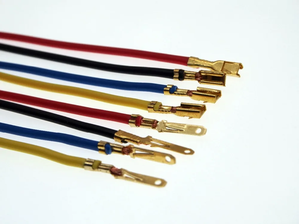 Bela 2,8 mm 3 pin Električni Priključek, vtič z 10 CM bakrene žice za E-Kolo,motorno kolo,Motor,avto, itd.