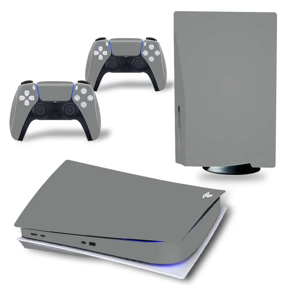 Bela barva za PS5 Disk Edition Kože Nalepke Nalepke Kritje za PlayStation 5 Konzolo in 2 Krmilniki PS5 disk Kože Nalepka