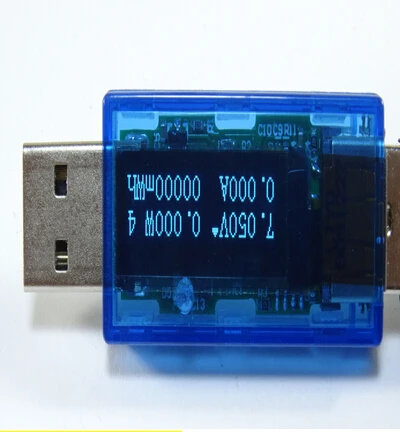 Bela digitalni zaslon 4-bitno barvno OLED USB Meter Visoko natančnost detektor voltmeter trenutna moč zmogljivost tester 10%