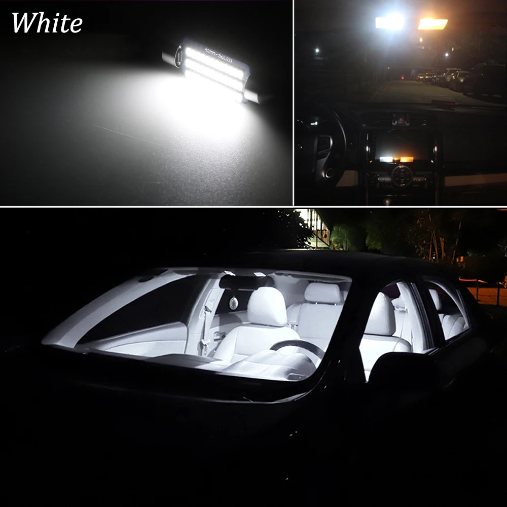Bela Napak Canbus, Za VW Volkswagen Touareg 7L 7P LED Notranjosti Zemljevid Vrata Vanity Ogledalo Trunk Svetloba Svetilke Komplet (2003-2018)
