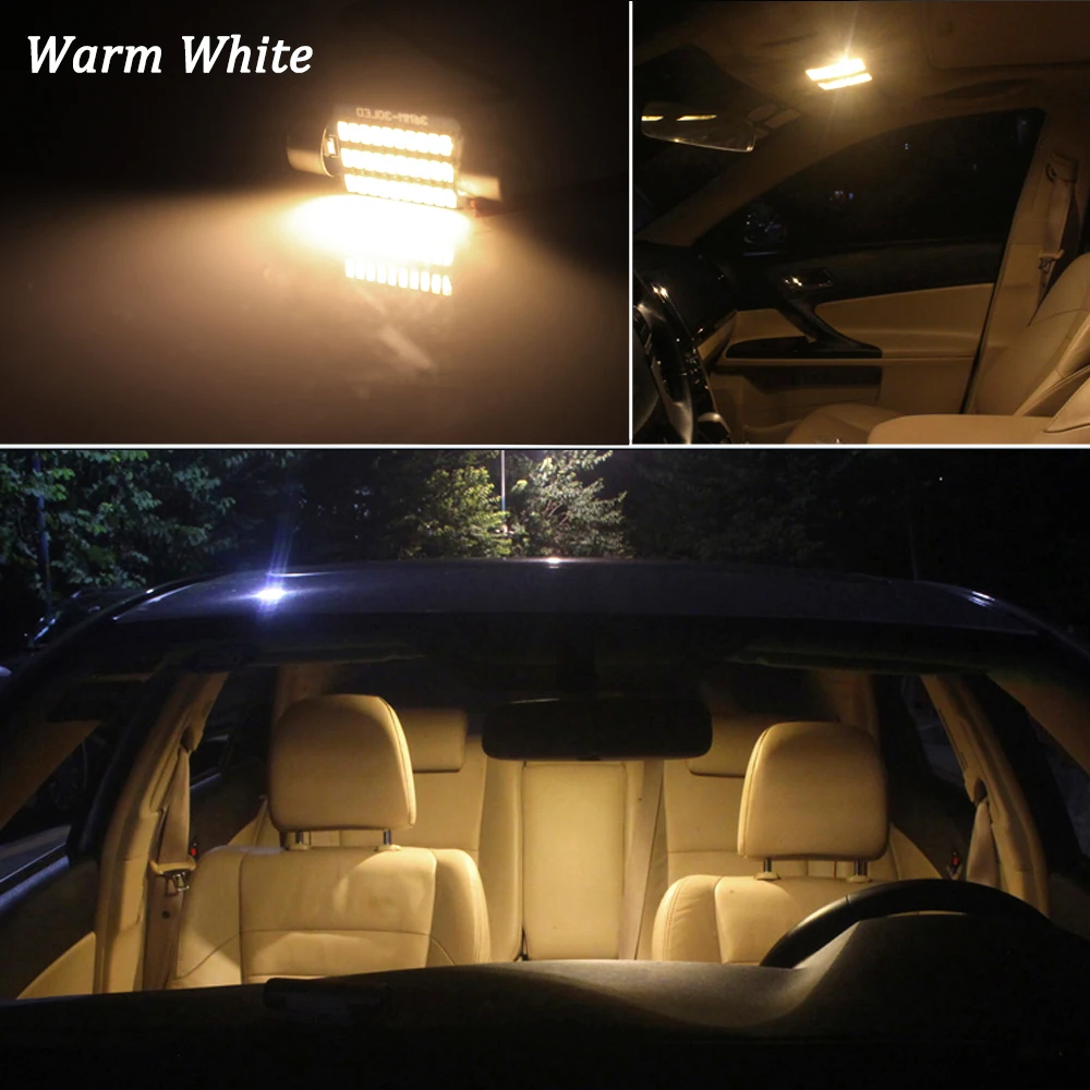 Bela Napak Canbus, Za VW Volkswagen Touareg 7L 7P LED Notranjosti Zemljevid Vrata Vanity Ogledalo Trunk Svetloba Svetilke Komplet (2003-2018)