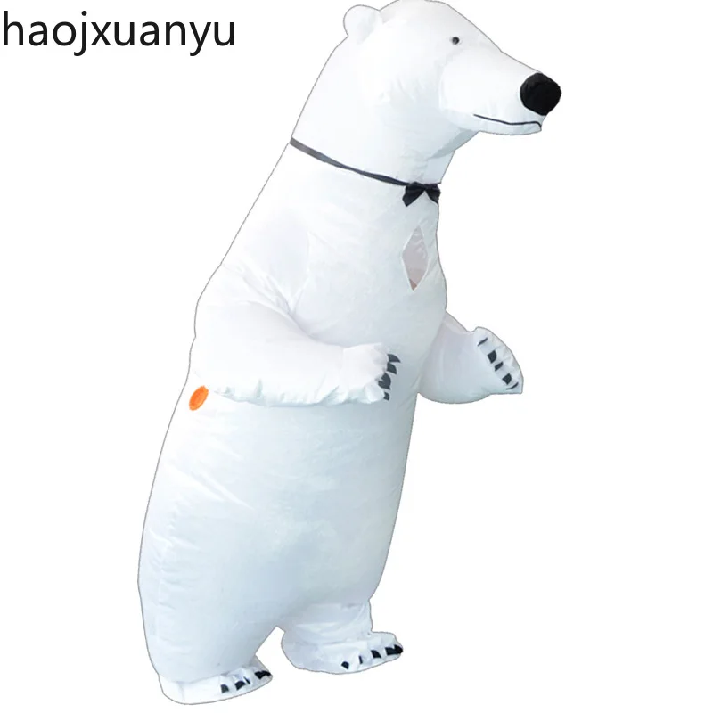 Bela Polar Bear Napihljivi Kostum Maskota Odrasle Kostume Živali Božično Noč Čarovnic Cosplay Kostum Rojstni Dan Smešno Stranka Darilo