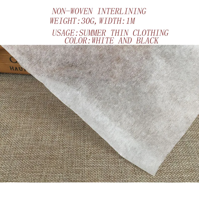 Bela črna siva eno dvojno straneh lepilo non-woven papirja, tkanin z mehko krpo interlininga težko smolo oblog patchwork1527