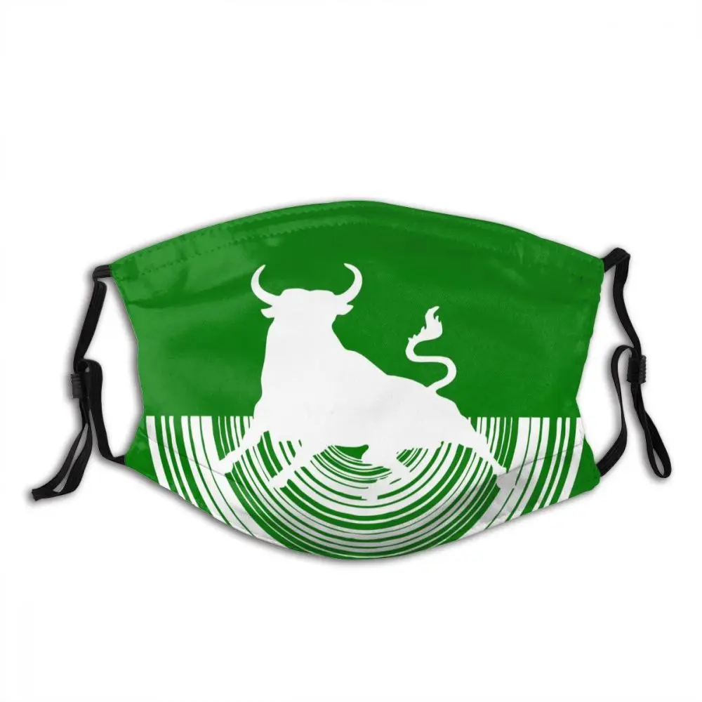 Belega Bika Nad Zeleno španski Bullfight Masko za enkratno uporabo Anti Meglica Proti Prahu usta kape s filter