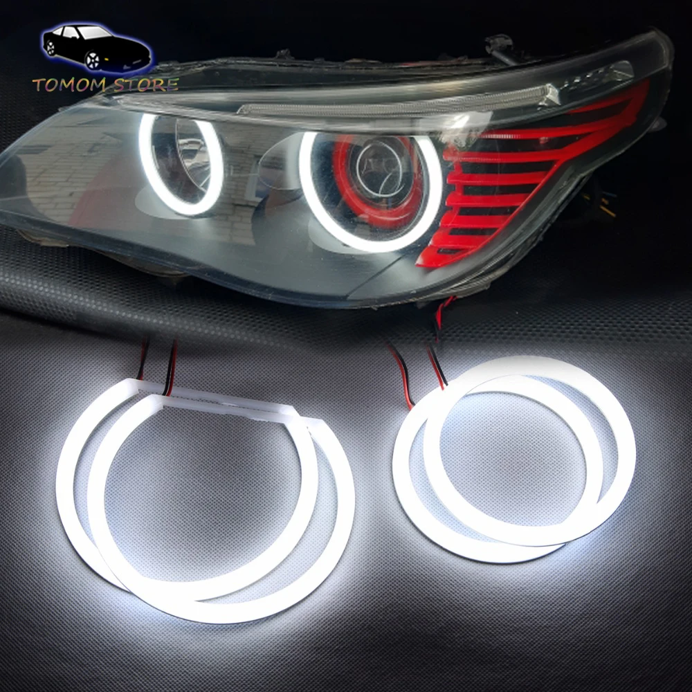 Beli LED SMD Angel eyes Bombaž Light Halo obroči za BMW E90 3Series 2X(131 mm+106mm) samodejni žarometi DRL Svetilke pribor