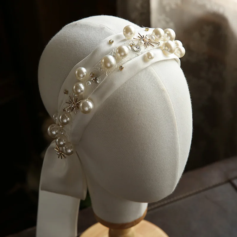 Beli saten nevesta trakovi Poroko Pokrivala Poročne Princess Tiara poročni Dodatki za lase