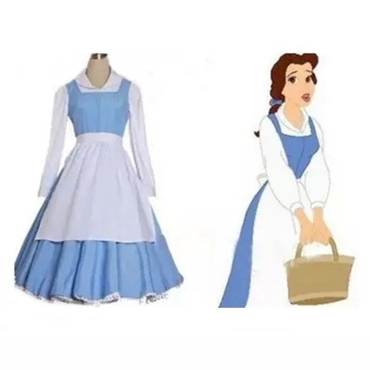 Belle modra obleka kostum lepotica in zver odraslih princesa odrasli otroci otrok južni obleke prodaje halloween kostumi za ženske
