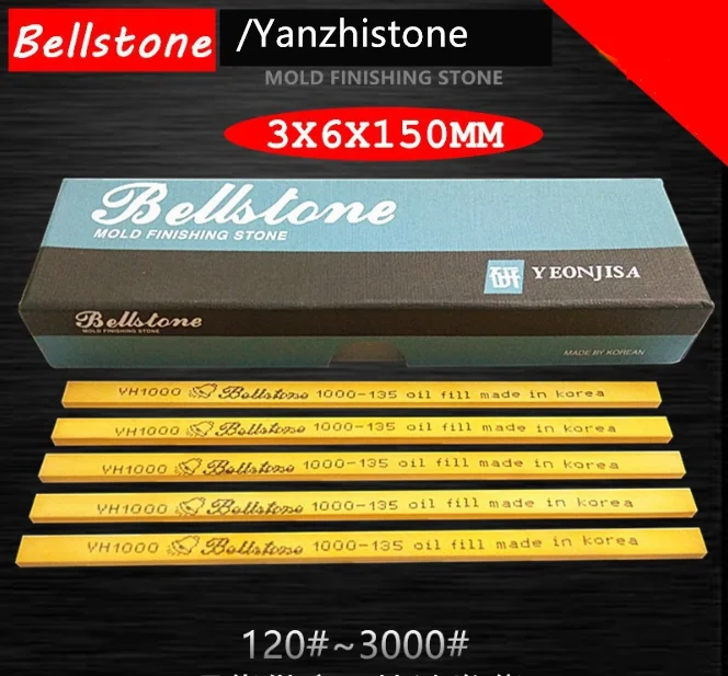 BellStone Ostra 3x6x150mm Olje Kamen plesni Poliranje hign razred NK poliranje kamna