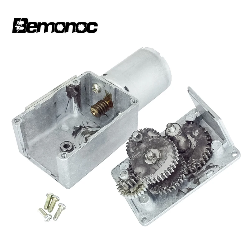 Bemonoc Reverzibilna 12 Volt Prestavi Motor 24 RPM z Črv Menjalnik Visok Navor DC Zmanjšanje Električni Motor 12V za Dele Robota
