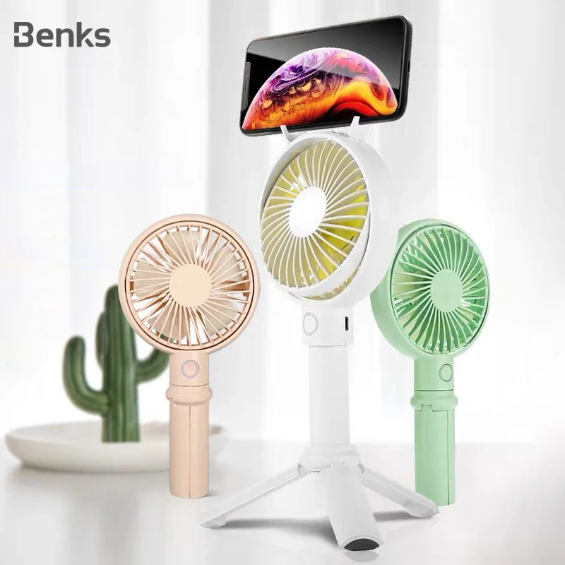 Benks Mini Desk Fan Prenosni Mobilno Držalo Ljubitelje Ročnih Zunanji USB Ventilator Zračnega Hladilnika Majhna Desktop Urad Stojalo Ventilator za ponovno Polnjenje