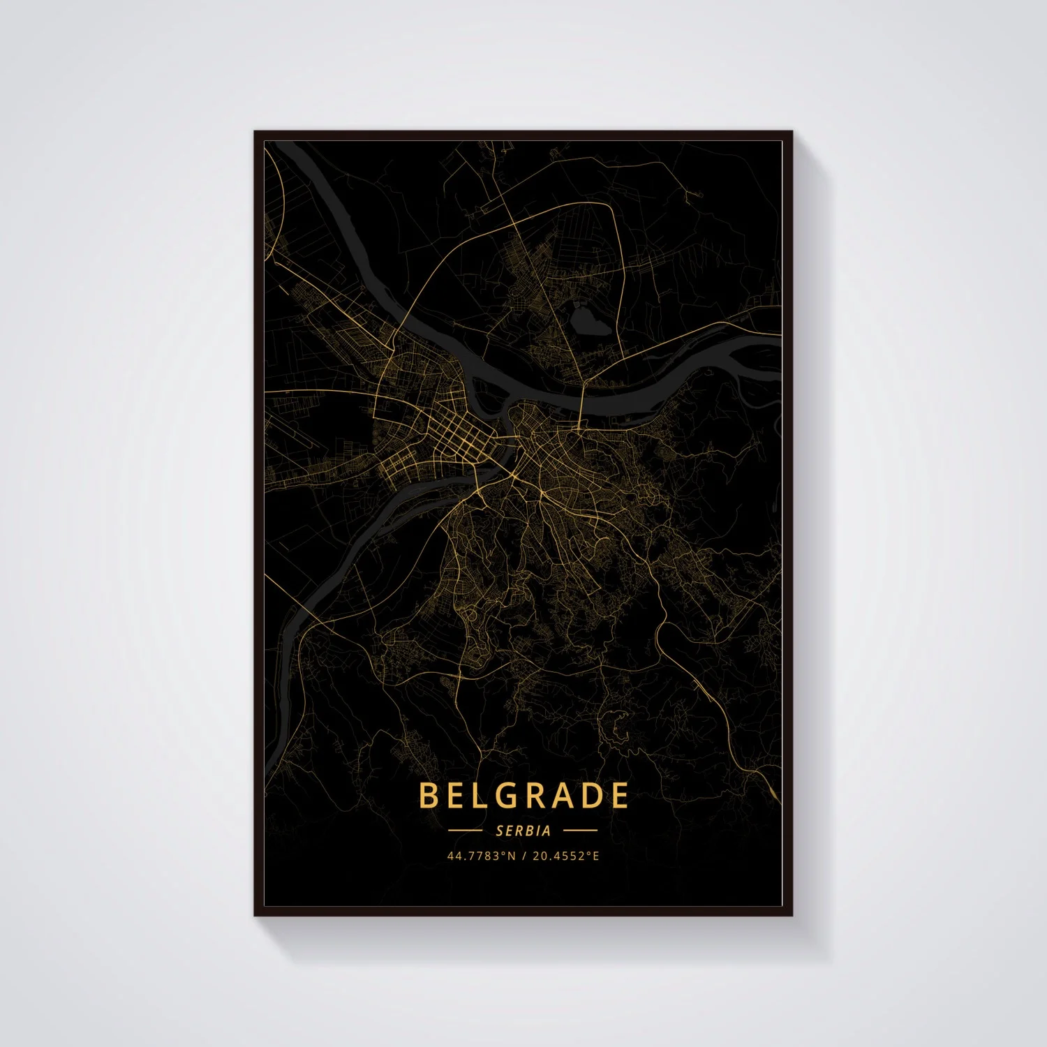 Beograda, Novega Sada V Srbiji Plakat