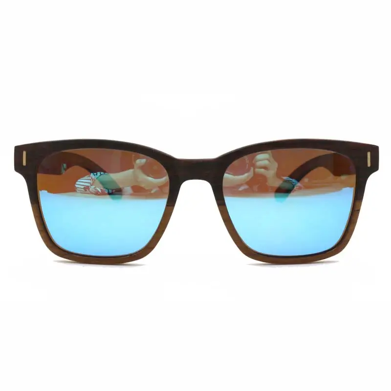 BerWer Kvadratnih Les, sončna Očala ebony oreh Lesena očala za Sonce Moških Polarizirana Letnik oculos de sol feminino