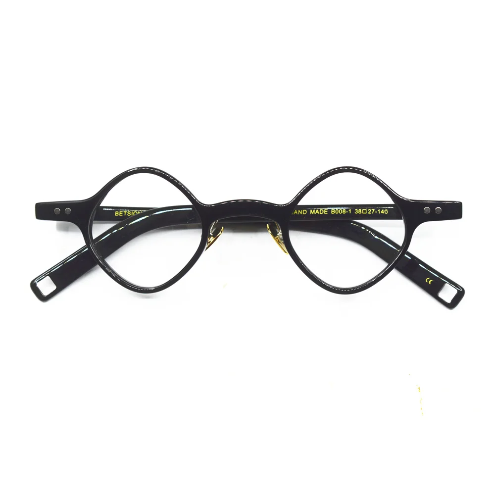 BETSION 2020 Visoke Kakovosti Vintage Acetat Ustvarjalne Očala za Moške, Ženske Optični Recept Očala Majhnih Nepravilnih Okvir