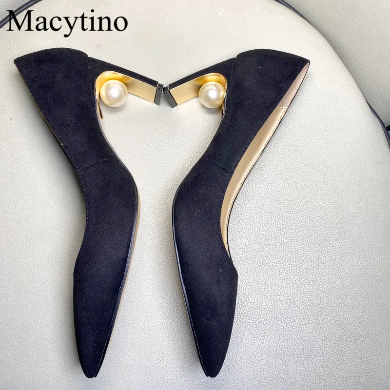Biser v visokih petah antilop usnja kristalno čevlji elegantno opozoril poročne poroka poročni čevlji ženske v visokih petah oblikovalec uradni del
