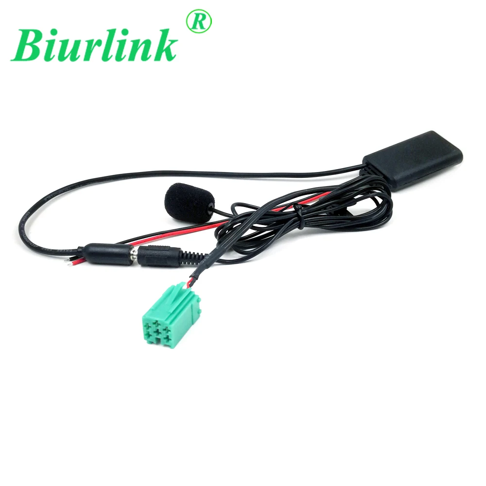 Biurlink Bluetooth 5.0 Avto 6Pin Mini ISO AUX V 3.5 MM Audio Jack Izmenljive Mikrofon Za Renault Updatelist Tunerlist CD Modeli