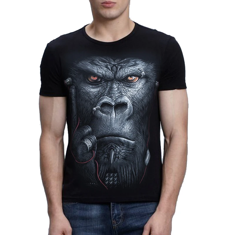 BJCJWF Poletje King Kong 3d natisnjeni t-majice moških hip hop rap tee camiseta masculina majica s kratkimi rokavi ženske harajuku moški luksuzne blagovne Znamke vrh