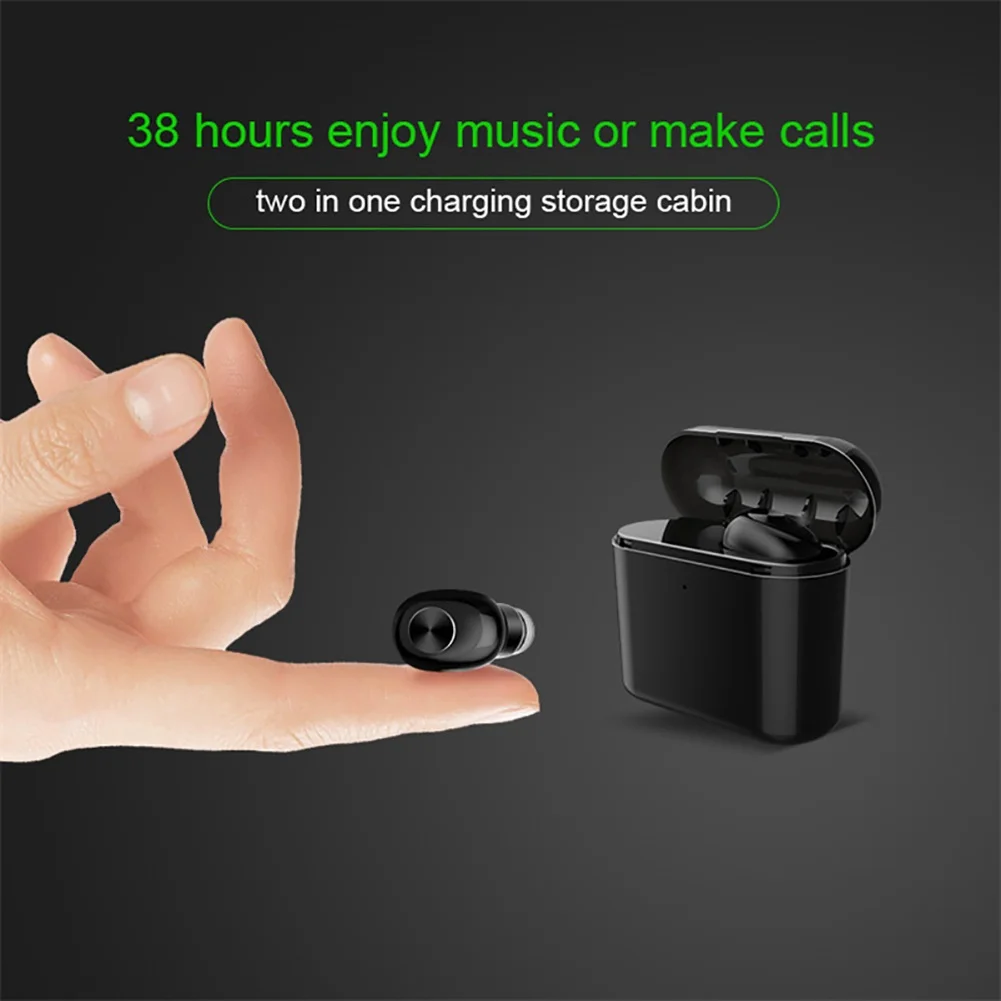 BL1 TWS Brezžične Bluetooth Slušalke Enem Ušesu, Mini Stereo Šport Mobilni Telefon, igre na Srečo in-ear Slušalke Z Micphone Polnjenje Box